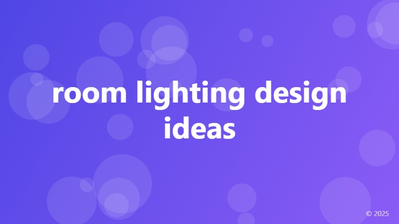 room lighting design ideas
