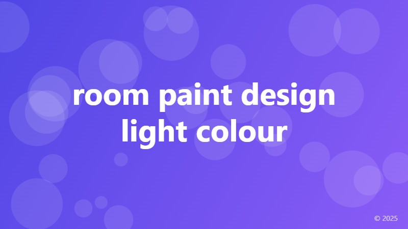 room paint design light colour