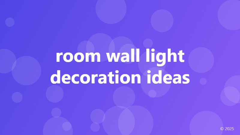 room wall light decoration ideas