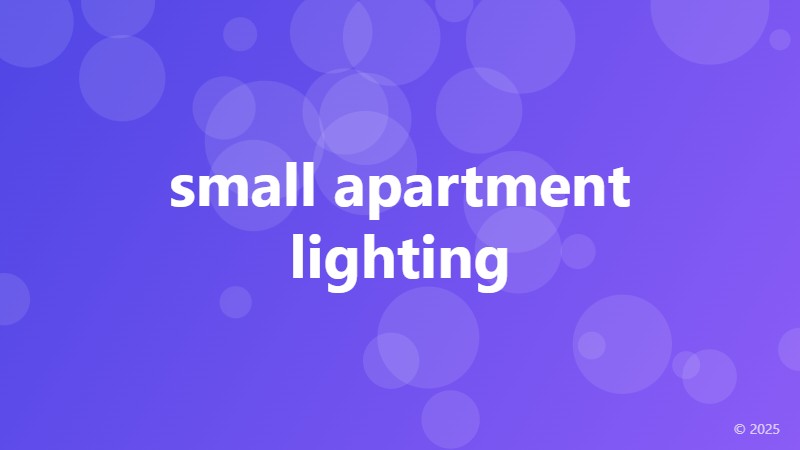 small apartment lighting