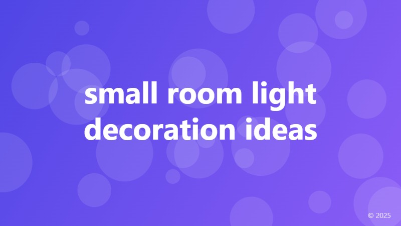 small room light decoration ideas